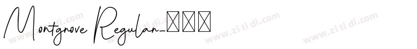 Montgrove Regular字体转换